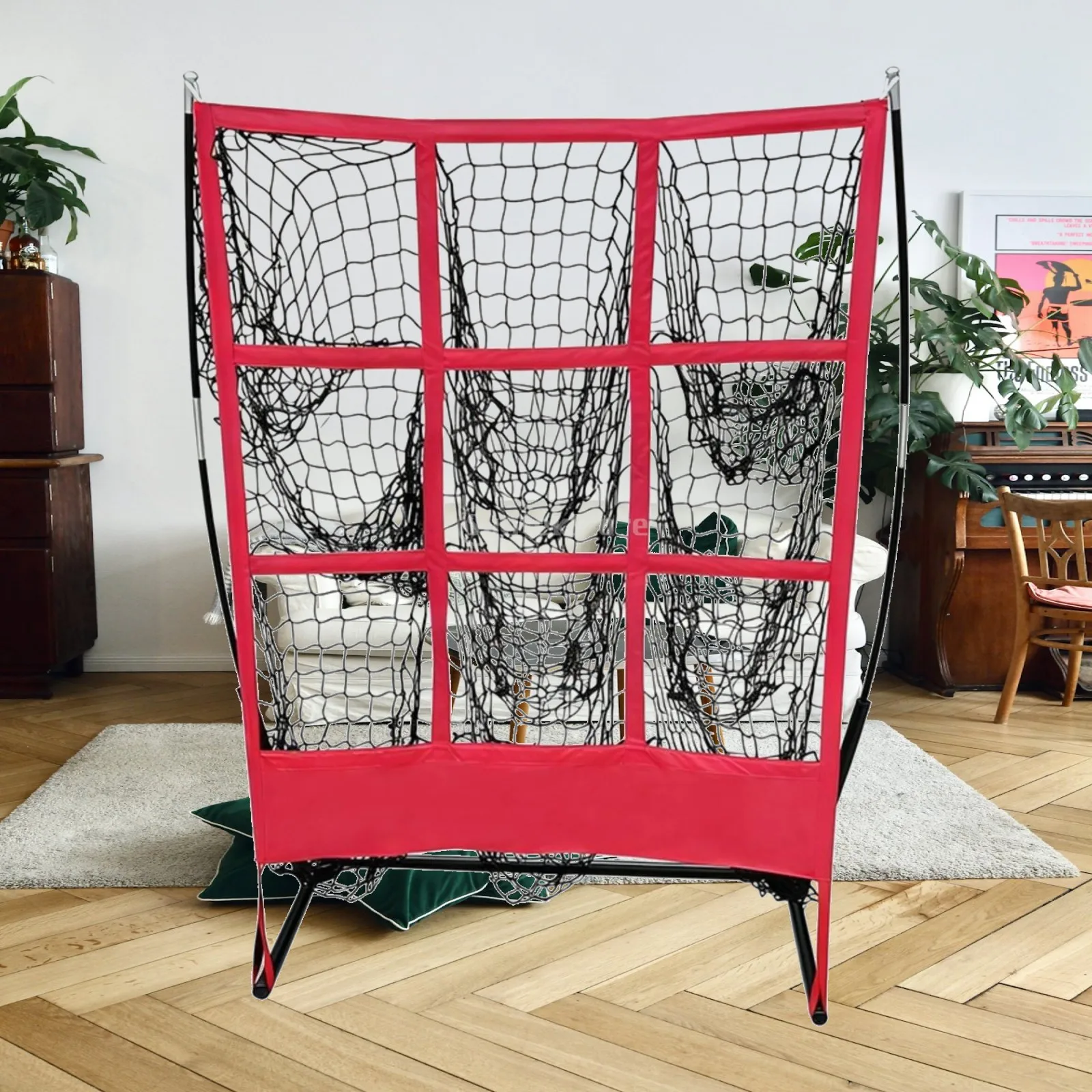 Baseball Practice Net Portable Pitching Target Net Practice Aid Standing Sturdy for, Backyard