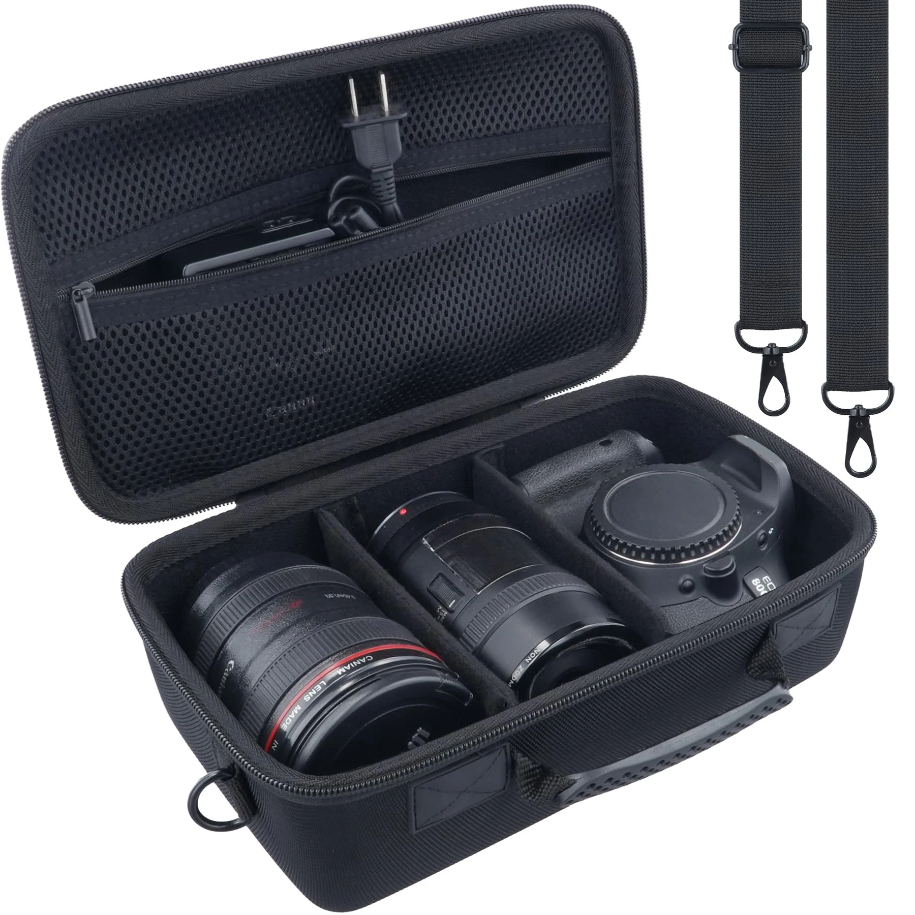 Camera Case for Canon EOS Rebel R6V/T7/T100/T6/R50/R100/R5/R7/R8/R6 Mark II/SL3 DSLR Camera,Travel Protective Carrying Case
