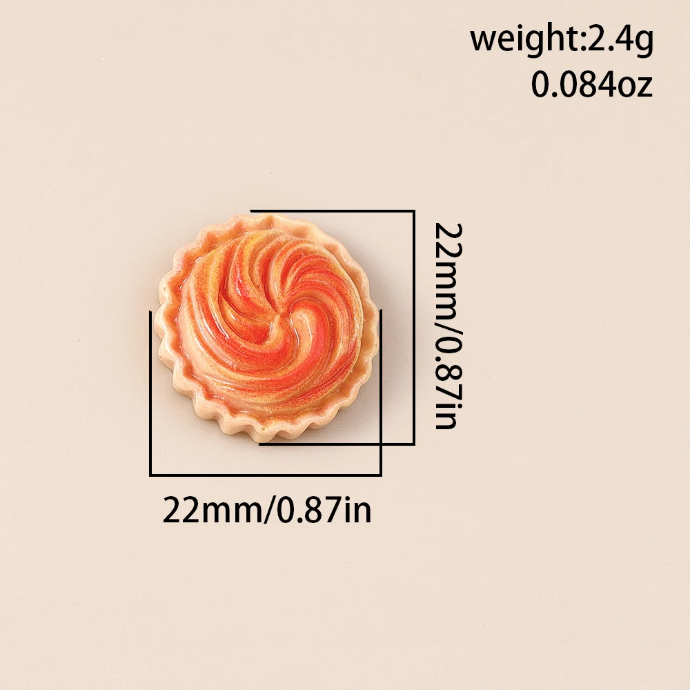 Leslie 15 Stück Harz süßes Brot Waffelkuchen Kuchen Charms flache Rückseite Cabochon für DIY Stirnband Haarnadel Nail Art handgemachtes Handwerk – Detail 1