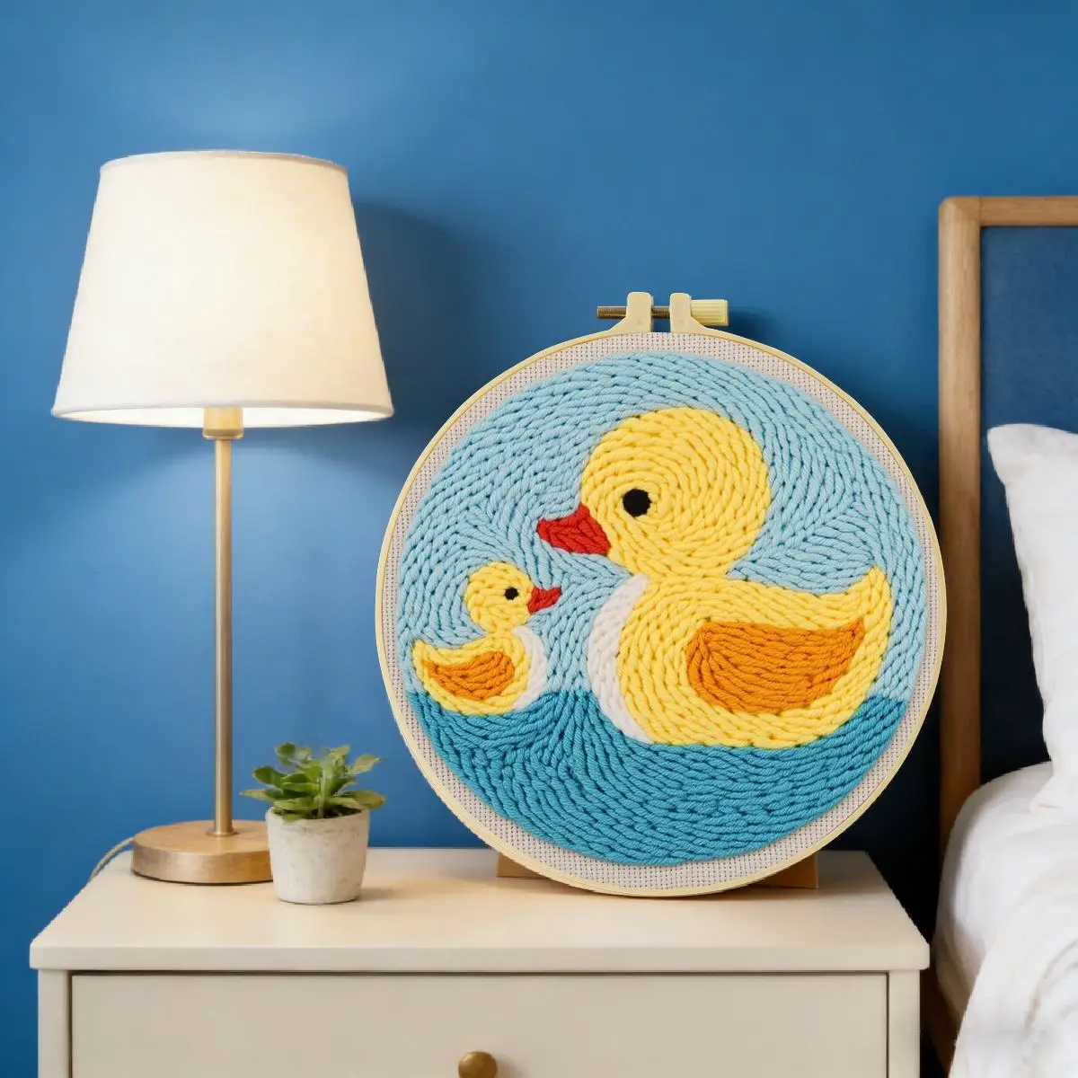 20X20CM/7,87 Zoll Tier - Ente Stanznadel-Stickerei-Set, Stickerei-Kit, Gestrickte Stickerei, DIY Handgemachtes Geschenk, Nadelkunst – Detail 5