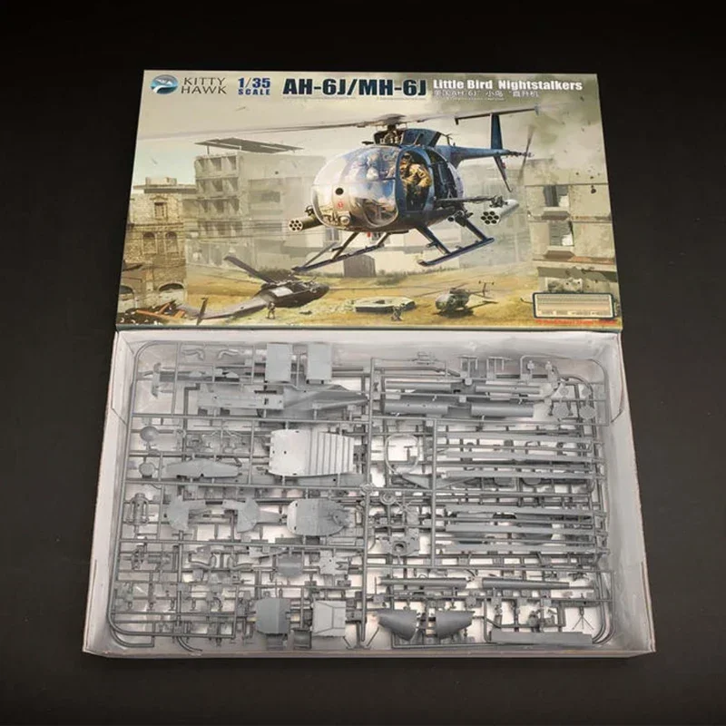 

Сборочная модель Kitty Hawk 1/35, KH50003 American AH-6 J/MH-6J, вертолет Little Bird, комплект модели самолета
