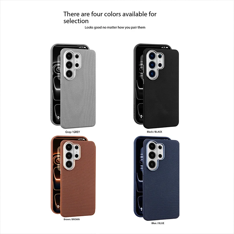 

Original TechWoven For Magsafe Magnetic Case Samsung Galaxy S26 Edge S25 Ultra S24 S23 Wireless Charging Weaving Texture Cover