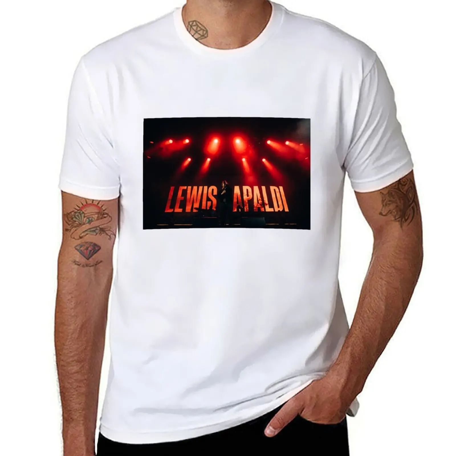 Lewis Capaldi Performance T-Shirt man graphic t shirt t shirt man plain t shirt for man 100 percent cotton T-shirt