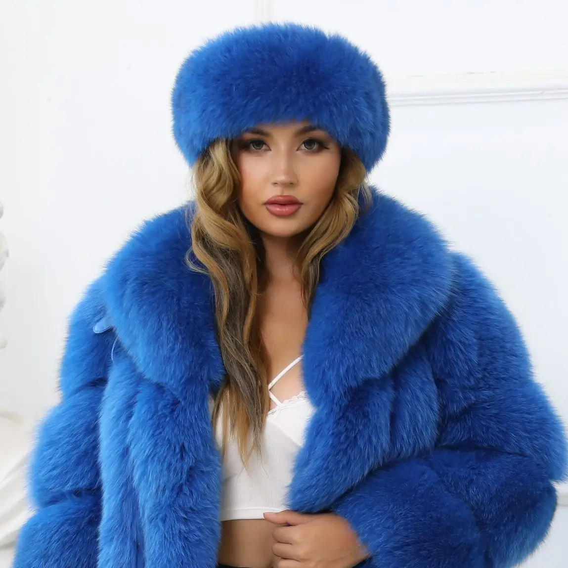 MISSJANEFUR Fur Headband Women 2022 Russia Luxury Fashion Real Fox Fur Headwear Party Outdoor Ski Warm Earwarmer Winter Hat