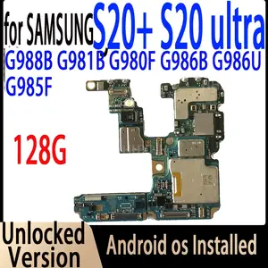 Bilashmart 100% Working Unlocked Mainboard Samsung Galaxy S20 G980F G981U G981B S20 Ultra G988U S20 Plus G985F G986B G986U Motherboard