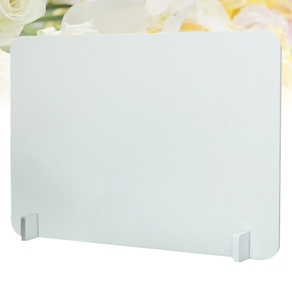 

Anti-droplet Partition Board PVC Sneeze Guard Isolation Panel Spray Proof Office Hotel Restaurant School Use Round Edge Easy