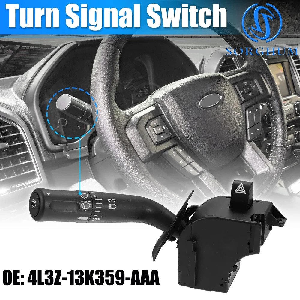 

Car Steering Stock Switch Turn Signal Switch Indicator Headlight Dimmer for Ford F-150 2004 2005 4L3Z13K359AAA 4L3Z-13K359-AAA