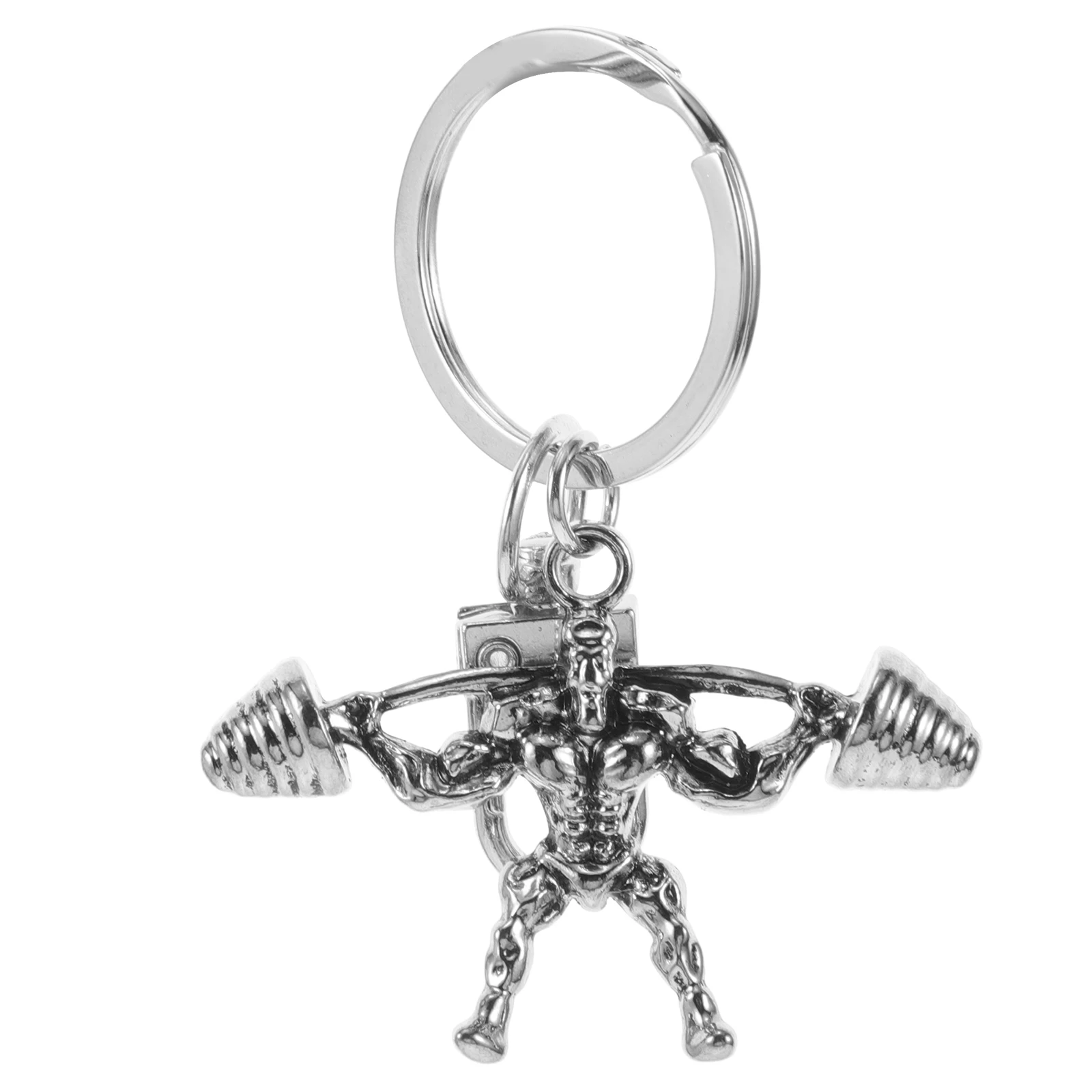 

Metal Keychain Cool Necklace Fitness nament Small Gift Zinc Alloy Ring Gym Chains Charms Sports Charms Dumbbell Key Rings Bag