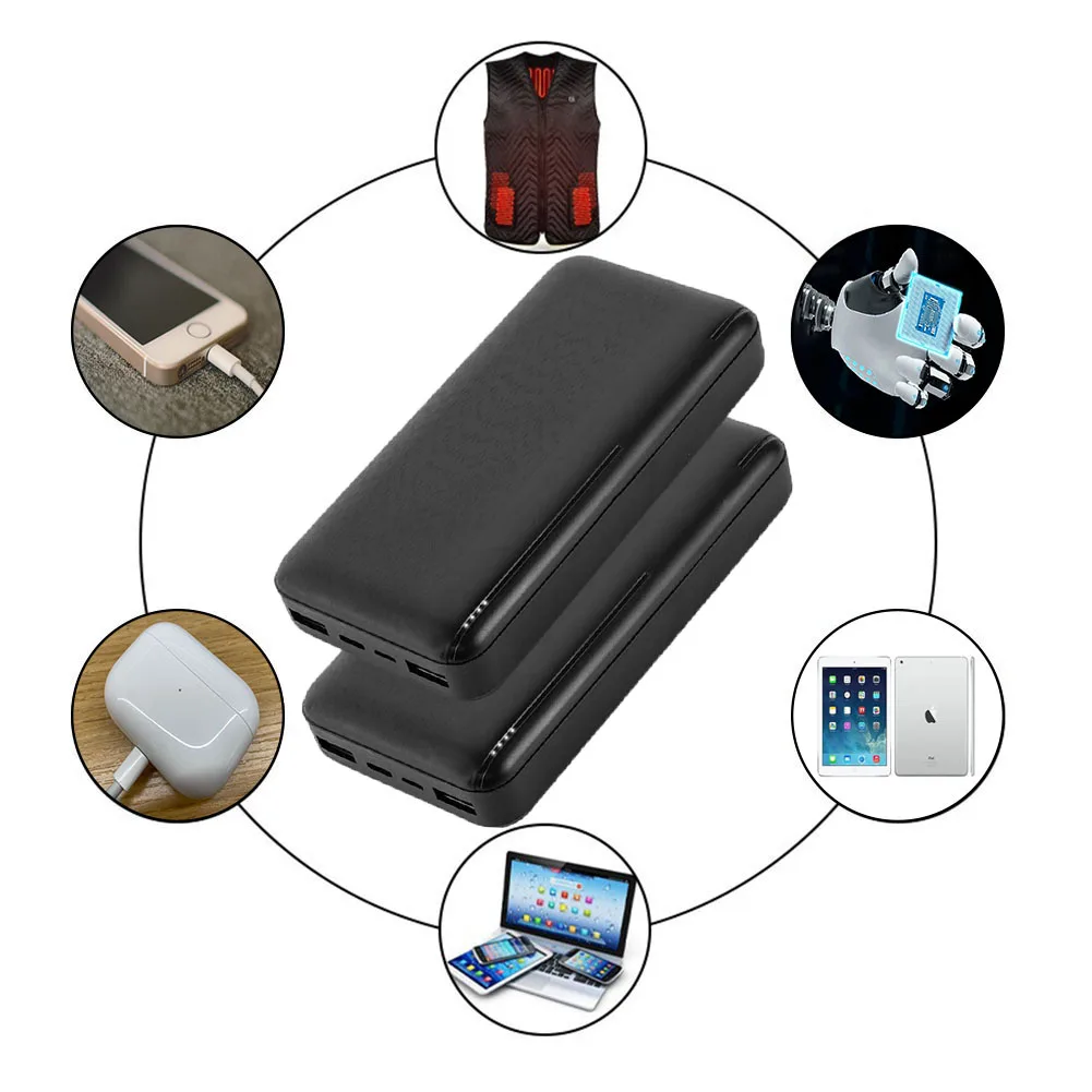 Banco de Potência Portátil de Alta Capacidade, Carregamento Rápido, Powerbank para iPhone 15, 14, 13, 12, Xiaomi Bateria Externa, 40000mAh