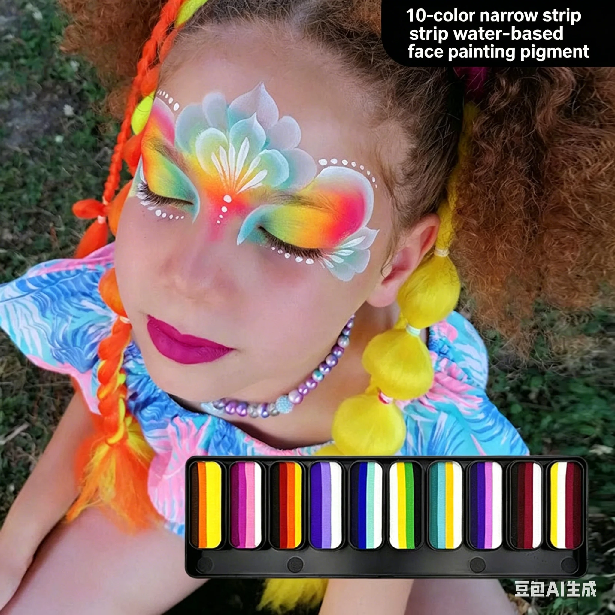 Water Based Face Paint 10 Grid Face Paint Split Cakes Kit One Stroke Rainbow Water Based Face Body Painting Face Paint Hypoallergenicity For Adults