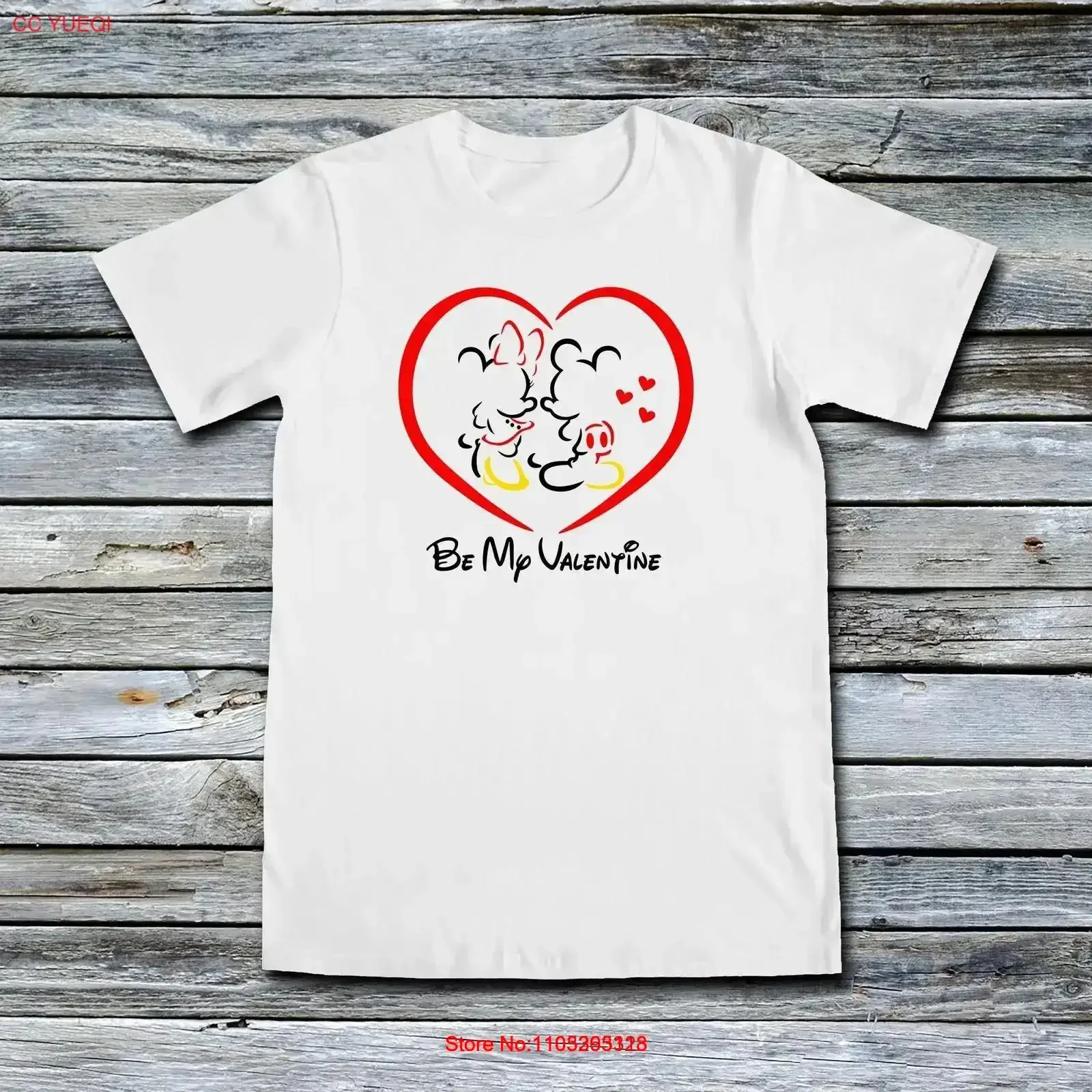 Camiseta Personalizada Be My Valentine MKY MNIE Vintage Lavada Estilosa e Elástica para Uso Diário, Moda Macia e Versátil com Estampa Gráfica