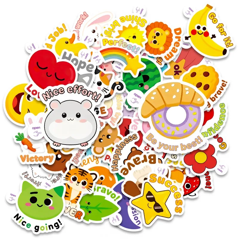 สติกเกอร์ตกแต่งลายการ์ตูนสัตว์เลี้ยงแบบสร้างสรรค์ 50 ชิ้น