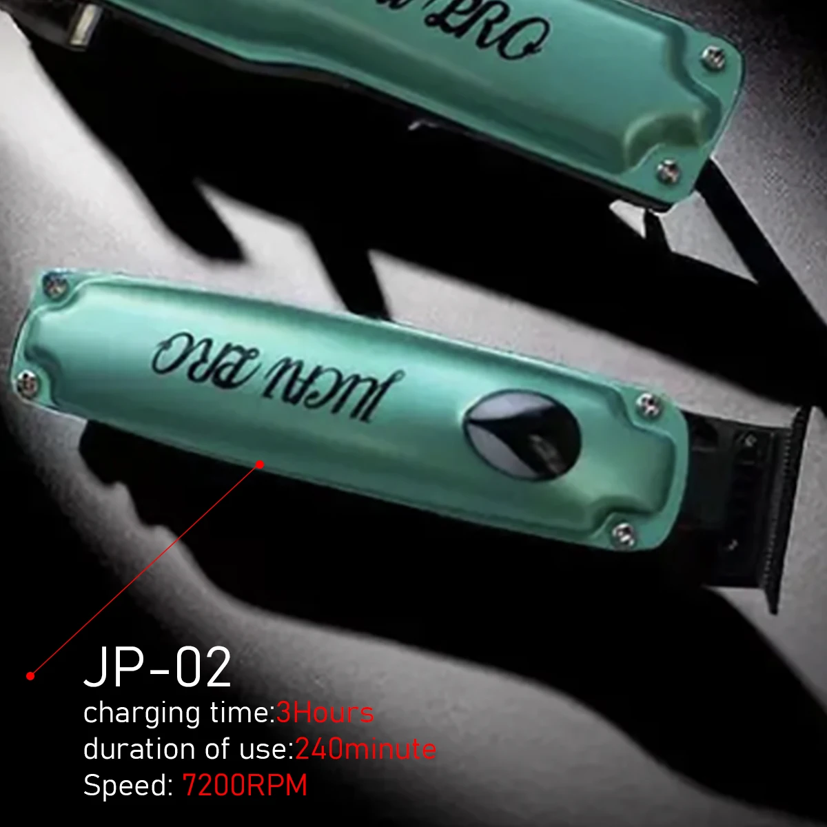 ماكينة قص JUCAI JP-02 للرجال DLC T-Blade مع محرك بدون فرشاة 7200 دورة في الدقيقة مع شاحن قاعدة ماكينة تشذيب الحلاق الاحترافية #4