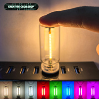 USB Touch Control LED Night Light Atmosphere Light Edison Bulb Incandescent Lamp LED Filament Light Bulb Bedroom Decoration DIY