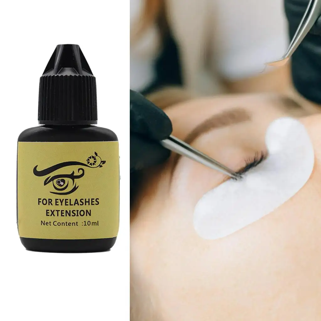 Cola para cílios 10ml adesivo transparente para cílios 2-3 segundos de secagem à prova d'água para uso em salão de beleza e maquiagem nude