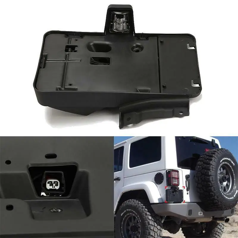 

Fit For Jeep Wrangler JK Rear License Plate Mounting Bracket Holder 2007-2018 Rear License Plate Holder w/ Light