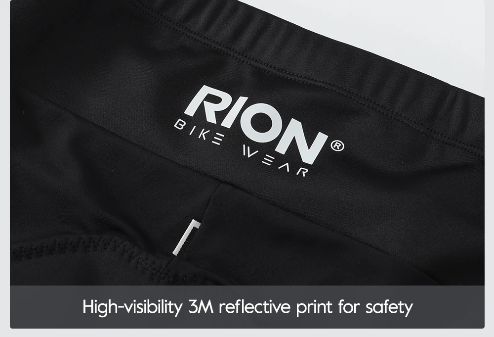 RION Fahrradhose für Herren und Damen, Winter-Thermo-Fahrradhose, MTB-Tights, gepolsterte Rennrad-Trägerhose, spritzwassergeschützt, winddicht, 7H 8H – Detail 13