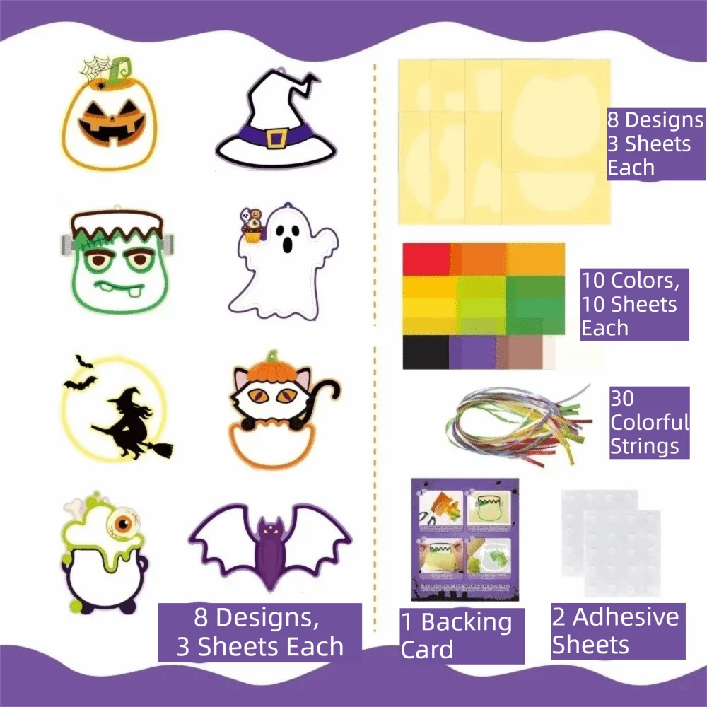 Cartoon Courtyard Halloween Decoration Paper Craft Handmade Halloween Hanging Decoration Cute Spooky Handcrafted