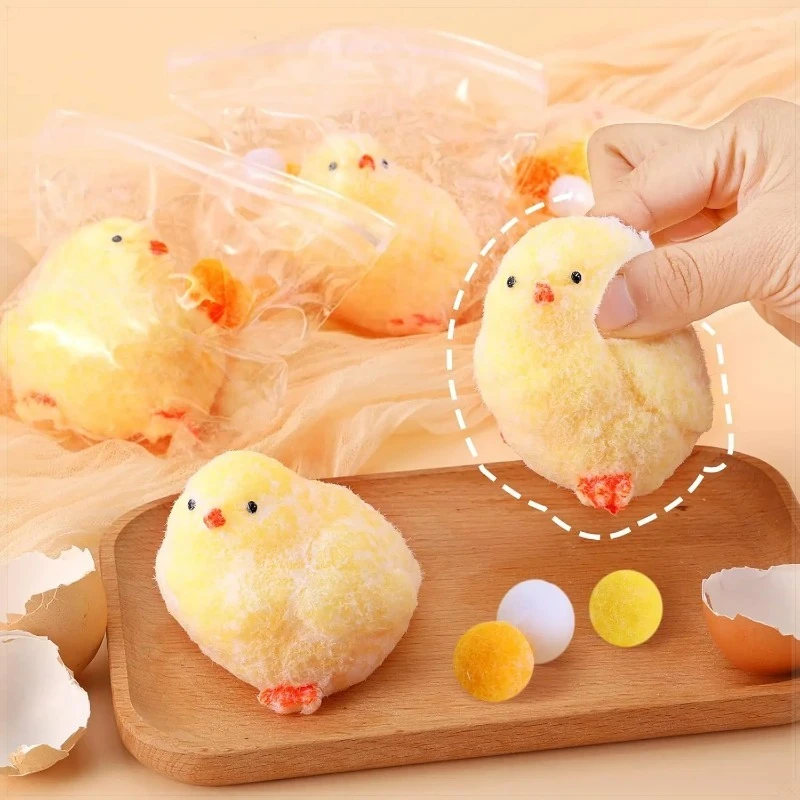 Handmade Chick Squishy Toys Ultra Soft Squishy Fidget Toys Silicone Pinch Entertainment Games ,Gifts