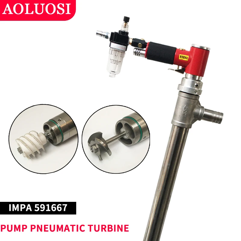 

PUMP PNEUMATIC TURBINE IMPA591667 Pneumatic pump self-priming whirlwind stainless steel barrel pump naisuanjian corrosion extrac