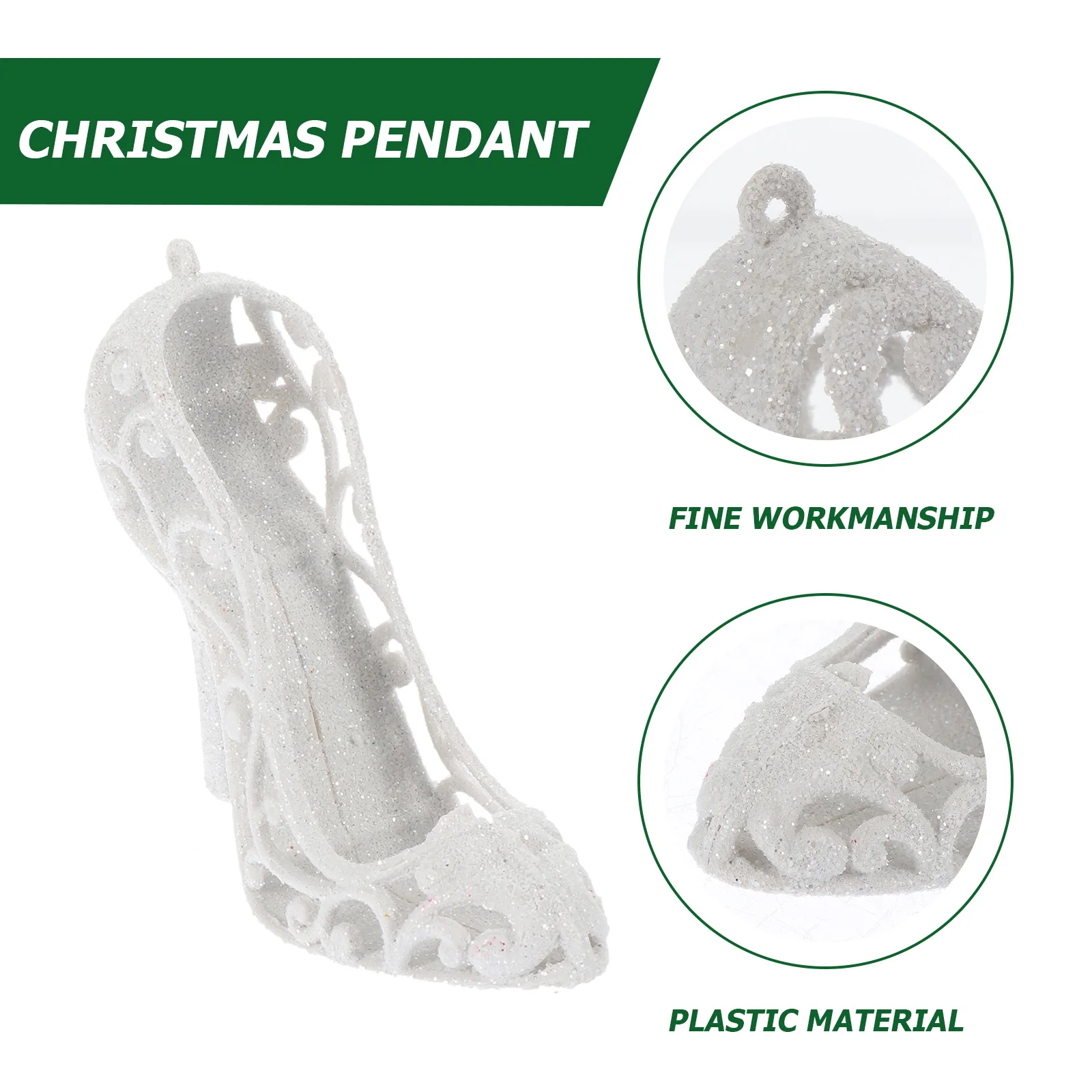 

6Pcs Christmas High Heels Pendant Festive Hanging Xmas Tree Ornaments Decorative Christmas Hanging Props Party Supplies