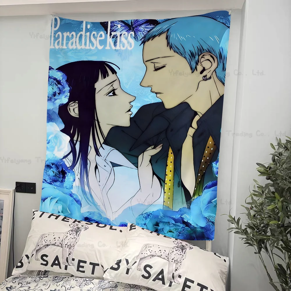 

Amine Paradise Kiss Printed Large Wall Tapestry Cheap Hippie Wall Hanging Bohemian Wall Tapestries Mandala INS Home Decor