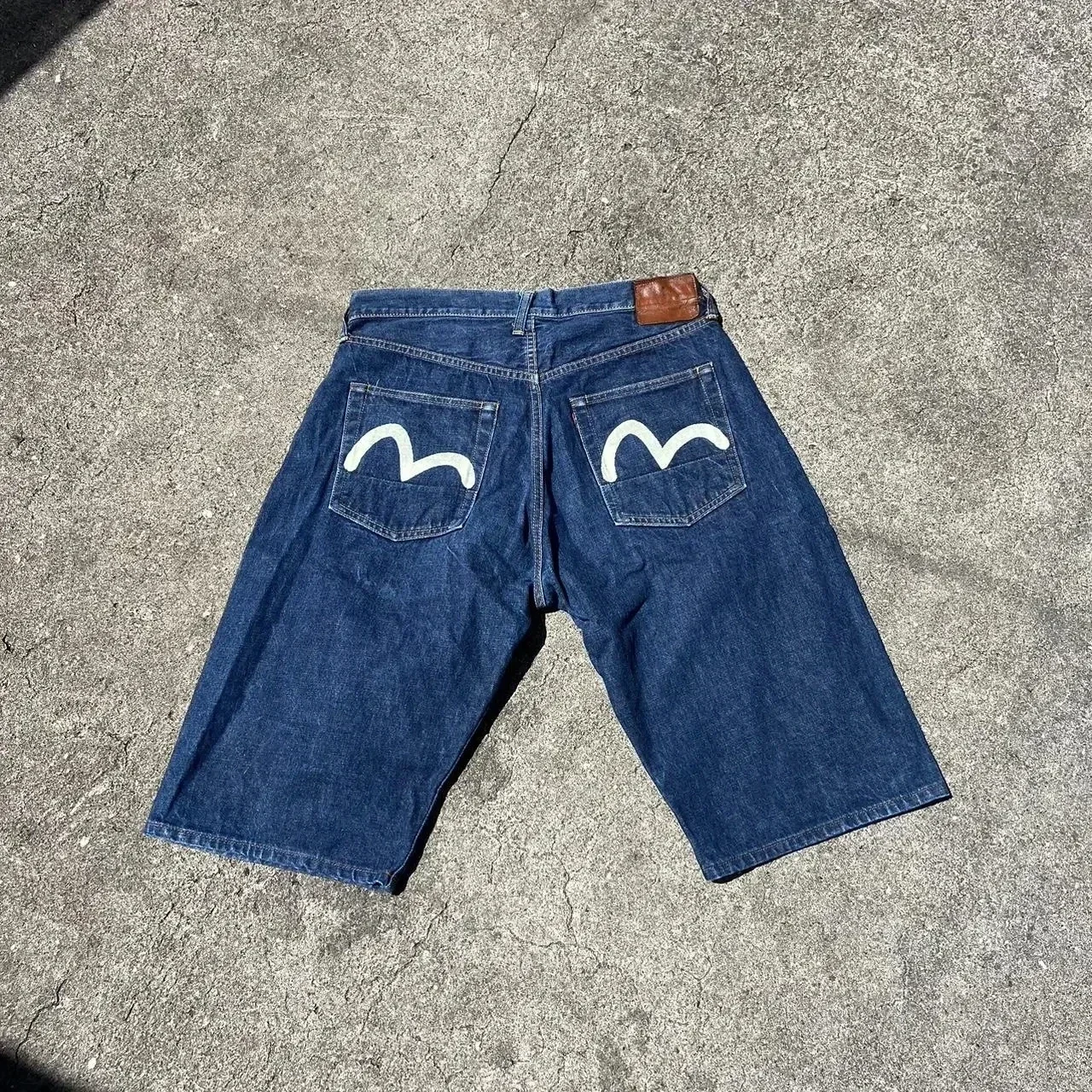 Y2k American Hip-hop Tiger Pattern Denim Shorts New High-waisted Retro Blue Loose Denim Casual Basketball Shorts Cargo Pants