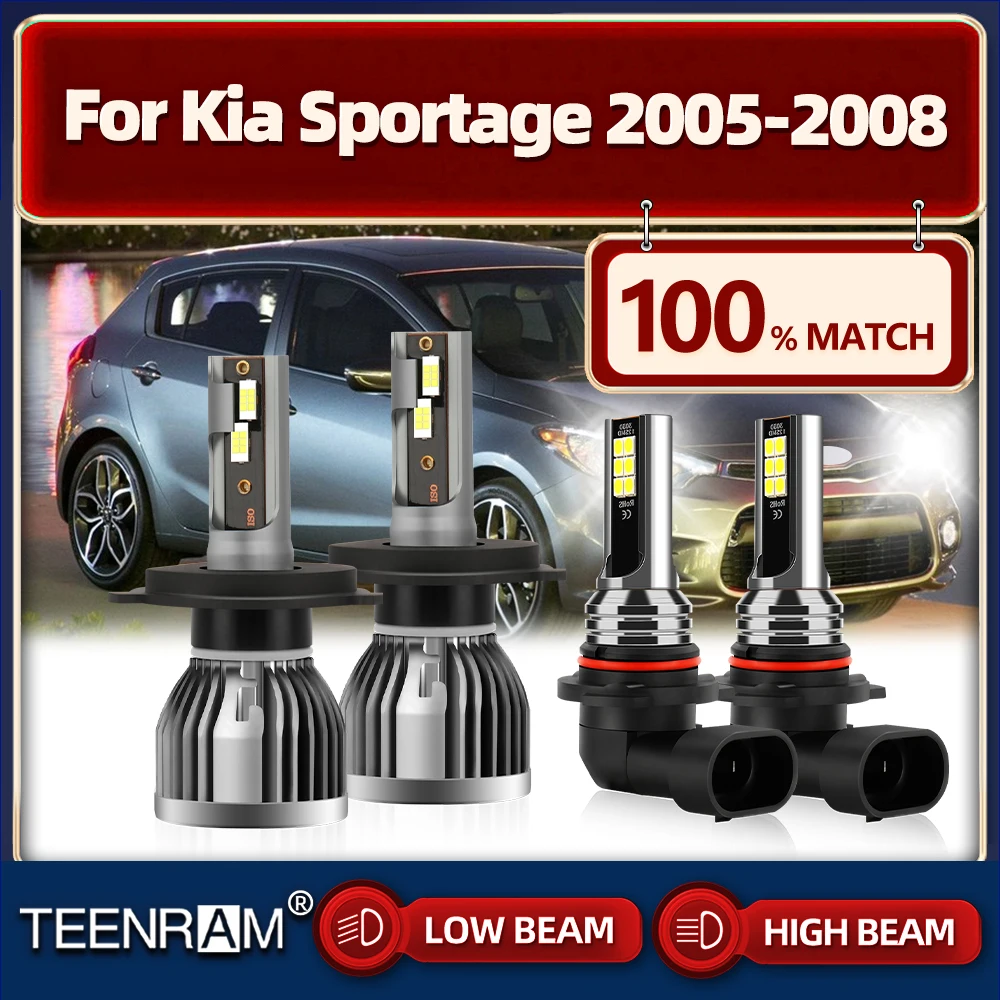 

240W LED Car Headlight Bulb 6000K 12V Fog Lamps 40000LM Super Bright Auto Headlamp For Kia Sportage 2005 2006 2007 2008