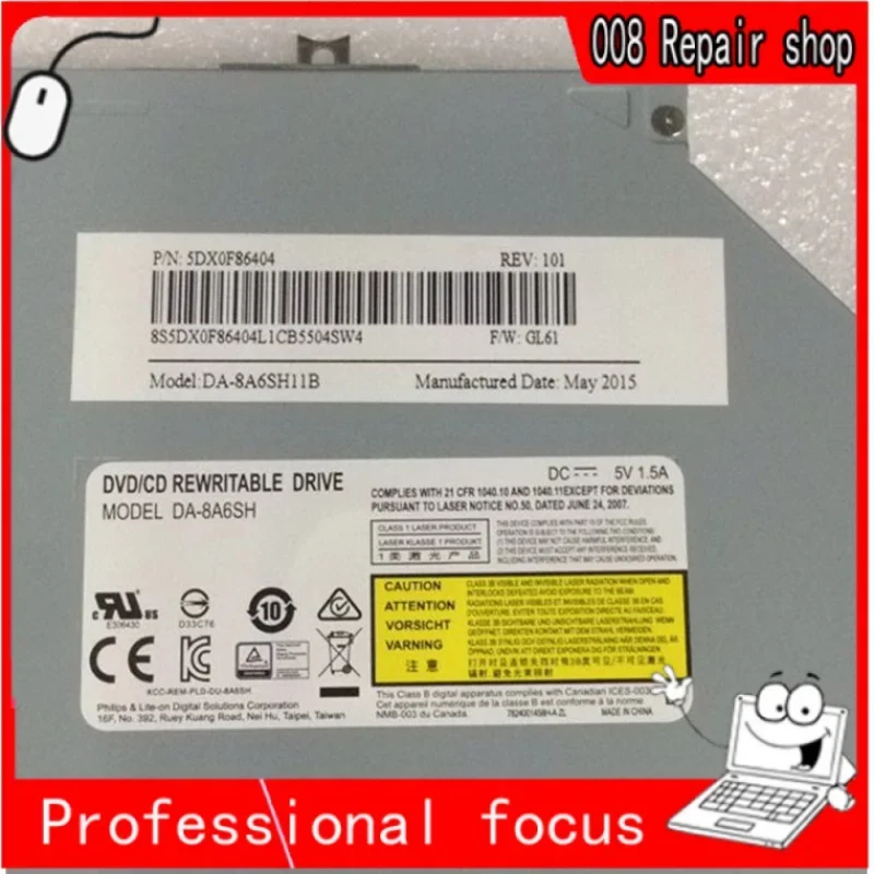 WYORESY New Ultra Slim 9.0mm DVDRW Drive DA-8AESH For lenovo Thinkpad E570 E575