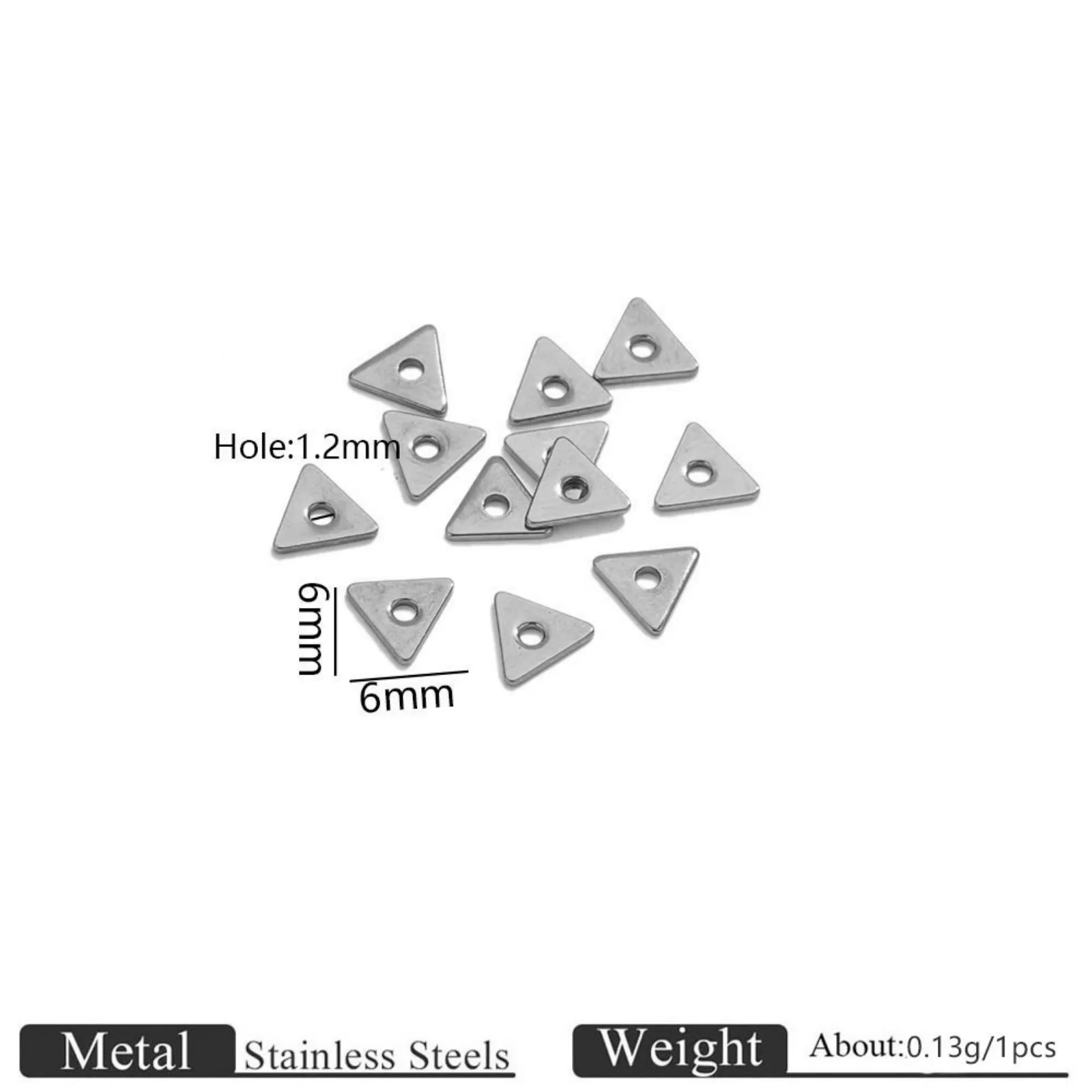20/100 Stück 304 Edelstahl-Abstandshalter-Perlen, geometrische runde und quadratische Perlen für DIY-Armband-Schmuckherstellung, Großhandel – Detail 5
