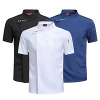 Servicio de comida, ropa de cocina, chaqueta de cocinero para restaurante, camisa de malla transpirable para panadería, uniforme de Chef de Catering, monos de camarero