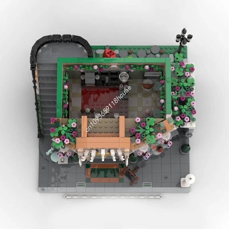 2720 elementów MOC Caf Fleur Zestaw Modyfikacyjny Model Modułowy Klocki Prezent Świąteczny Zabawka Konstrukcyjna Pomysł na Prezent Urodzinowy dla Dzieci