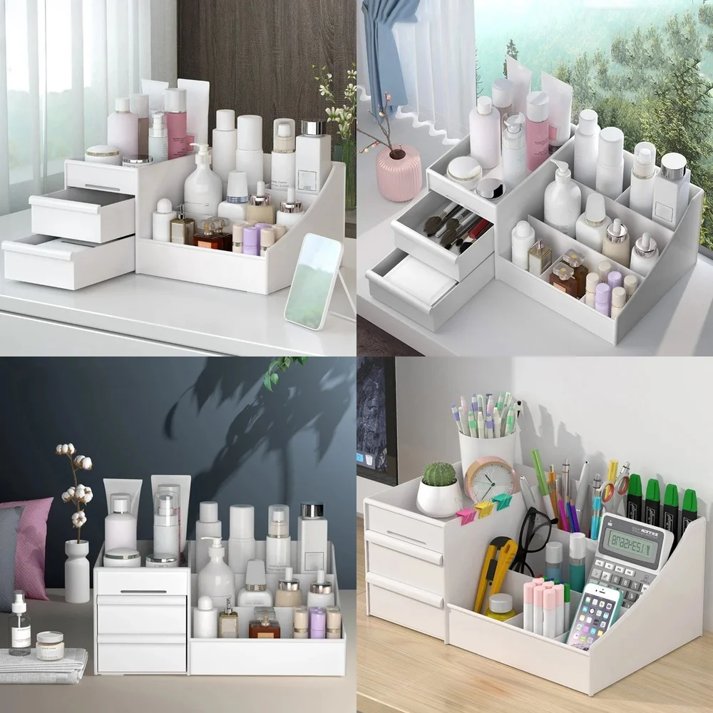

Органайзеры для макияжа, косметический органайзер, ящик для хранения, ящик для ухода за кожей, акриловый настольный держатель, пластиковый косметичка с
