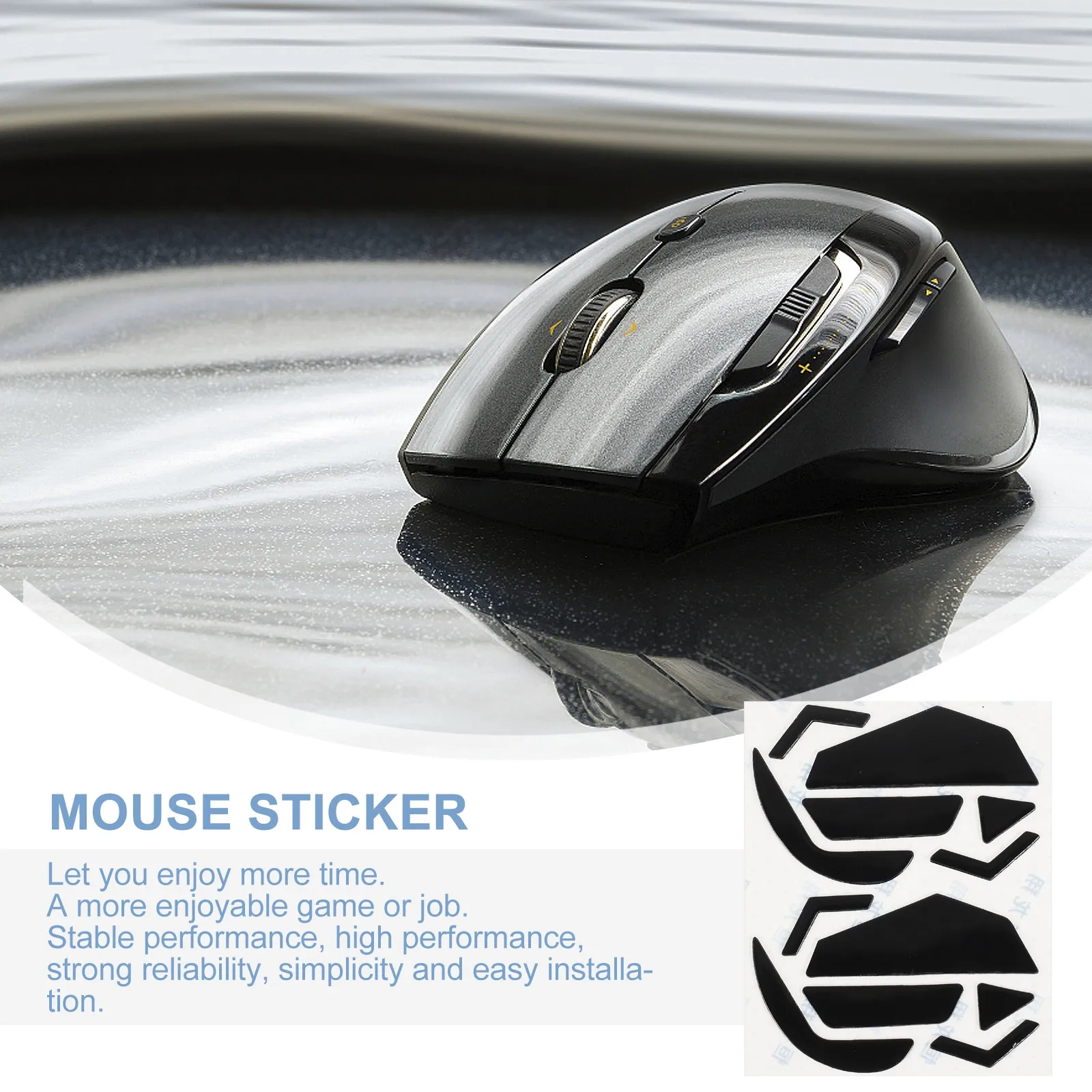 Premium Silicone Mouse Feet Replacement Set – 2pcs, Low-Friction, Durable for Gaming & Office Use