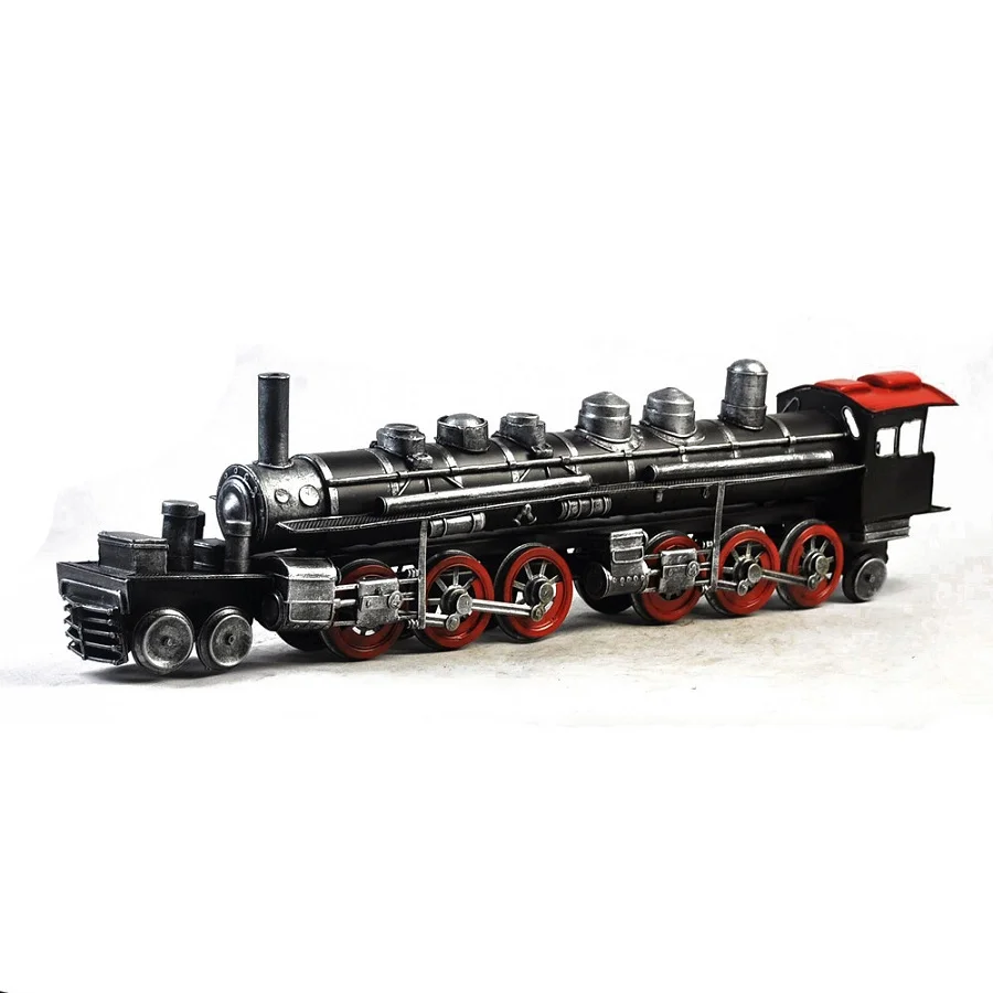 Metal crafts retro wrought iron train model home furnishing creative gifts bar cafe decoration 204109