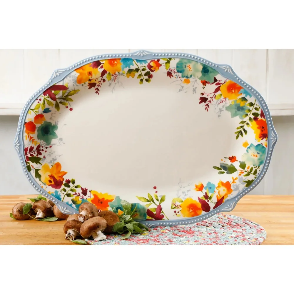 

21" Ceramic Oval Plate