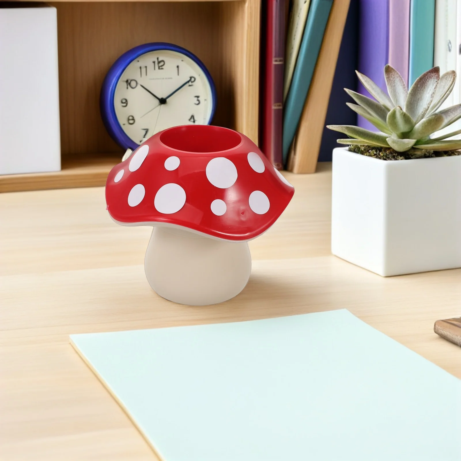 Mushroom Decor Pen Pencil Holder Cute Desk Organizer Cartoon Design Efficient Organization Multipurpose Storage Kawaii