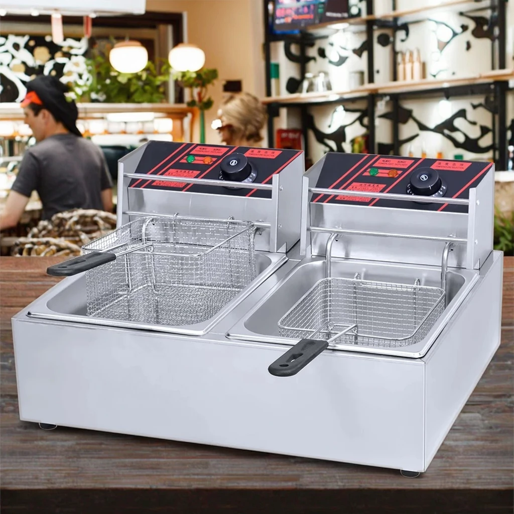 Double Tank Deep Fryer Machine - Deep Fryer Commercial ulasan dan harga