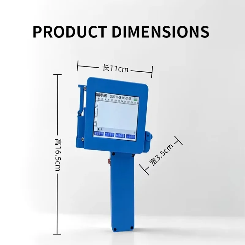 AISOMARK 12.7mm Mini Handheld Inkjet Printer, Portable Coder for Flex Tube Barcode QR Code Printing