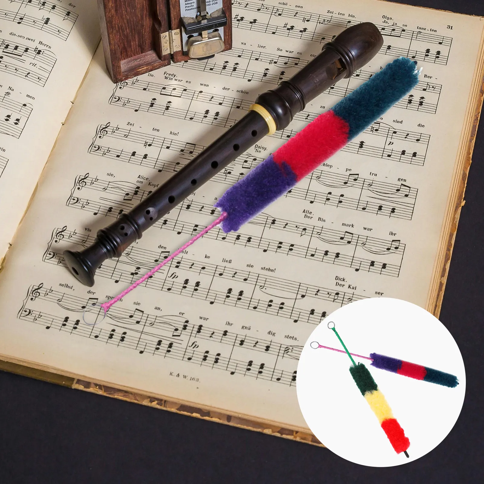 Clarinet Care Kit - 2-teiliges Set Weiche Klarinetten-Reinigungsbürste aus Nylon