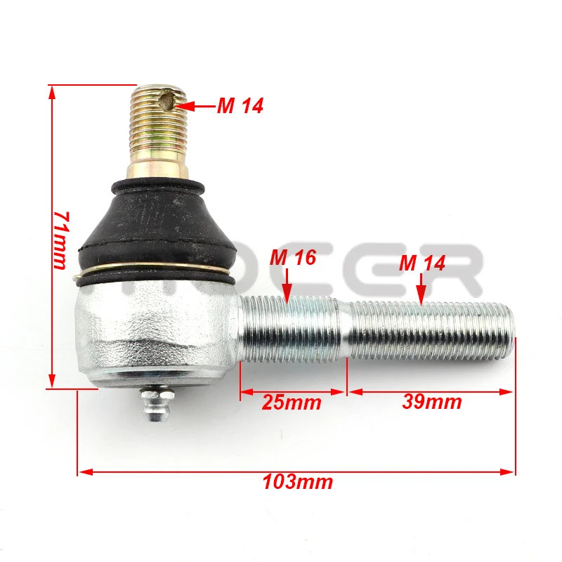 M12 M14 Adjustable Ball joint Kit with nozzle Fit For Bashan Kangchao 200-7 250cc 200cc electric ATV UTV Go Kart Buggy Parts