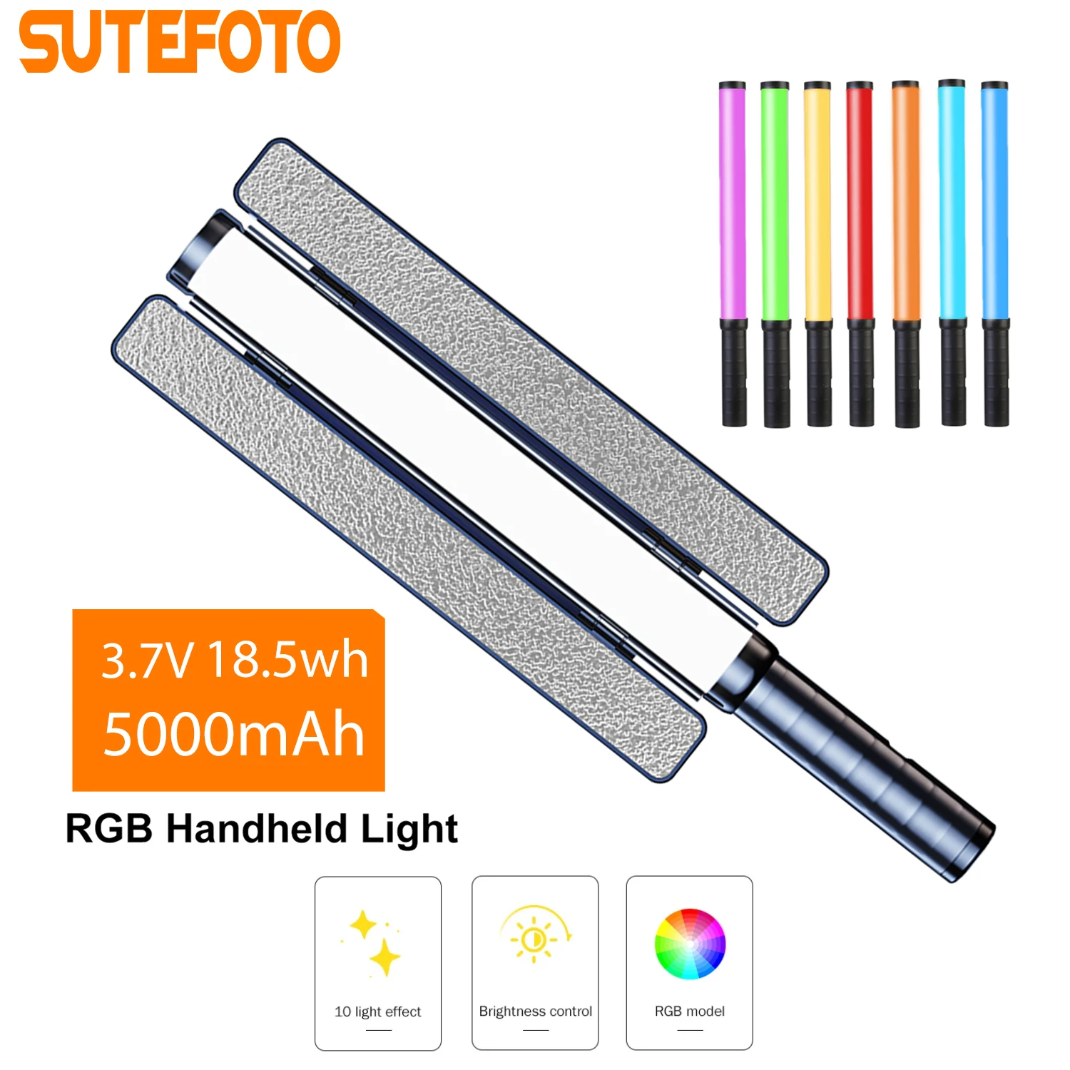 

SuteFoto TW15 RGB Video Light 2800k-10000k 36Colors Studio Photo Lighting LED Stick For Youtube TikTok Vlog