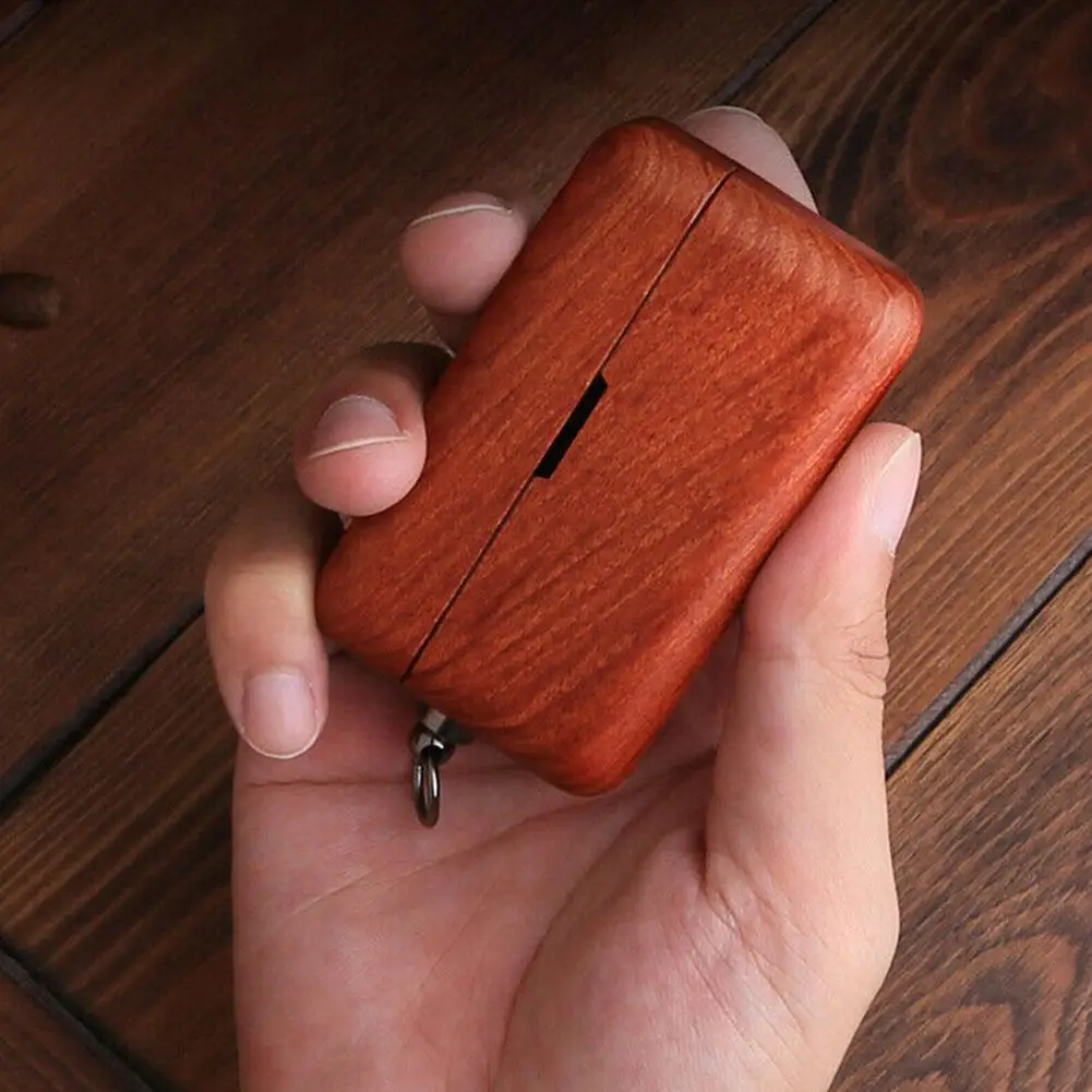 Solid Wood Case For Sony WF-1000XM5 Earphone Case Bluetooth Earphone Protection Case with Lanyard For Sony WF-1000XM4 Cover