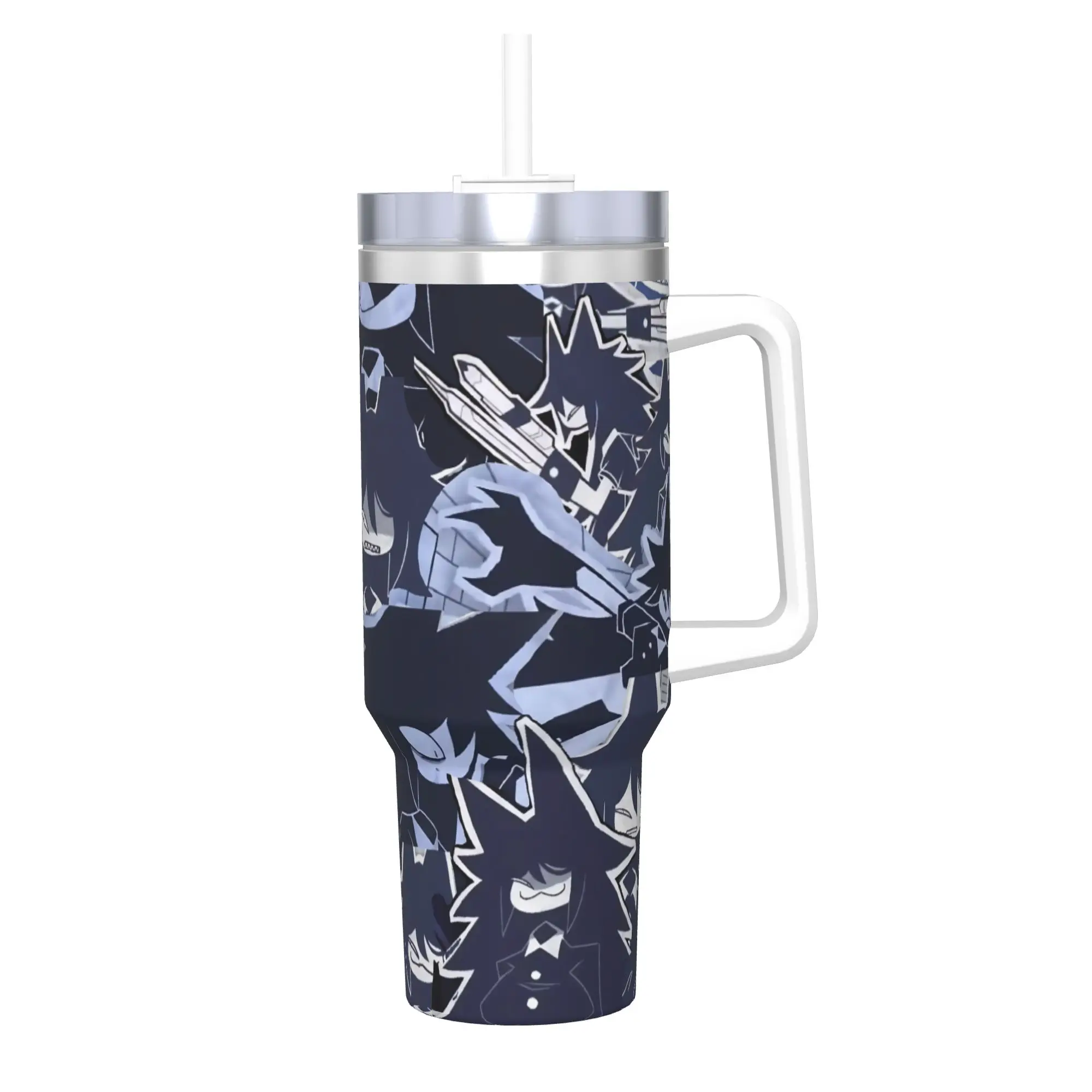 FPE Fundamental Paper Education Tumbler With Straw  Stainless Steel Travel Mug Double Wall Vacuum Insulated for Cold Or Hot 40oz
