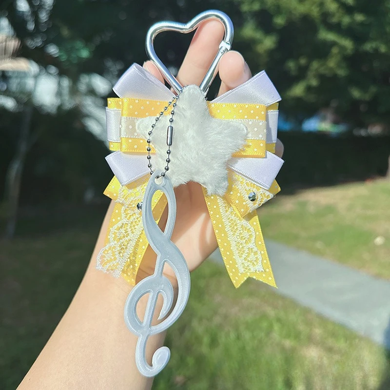 Cute Bow Bag Charm Keychain Organizer Ins Style Aesthetic Bow Accessory for Ita Bag Anime Purse Key Holder Decoration Charm view 4
