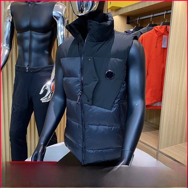 

Корейский мужской зимний жилет с воротником-стойкой Jaet Du, пуховый терможилет, повседневный открытый кардиган, верхняя одежда Thiened Faion Urban