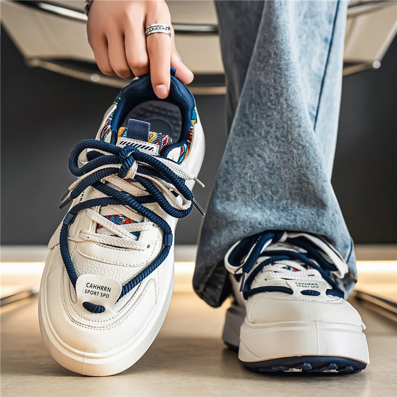 Casual sports shoes, board shoes, wide toe driving shoes, versatile, thick soled, student commuting shoes, trendy
