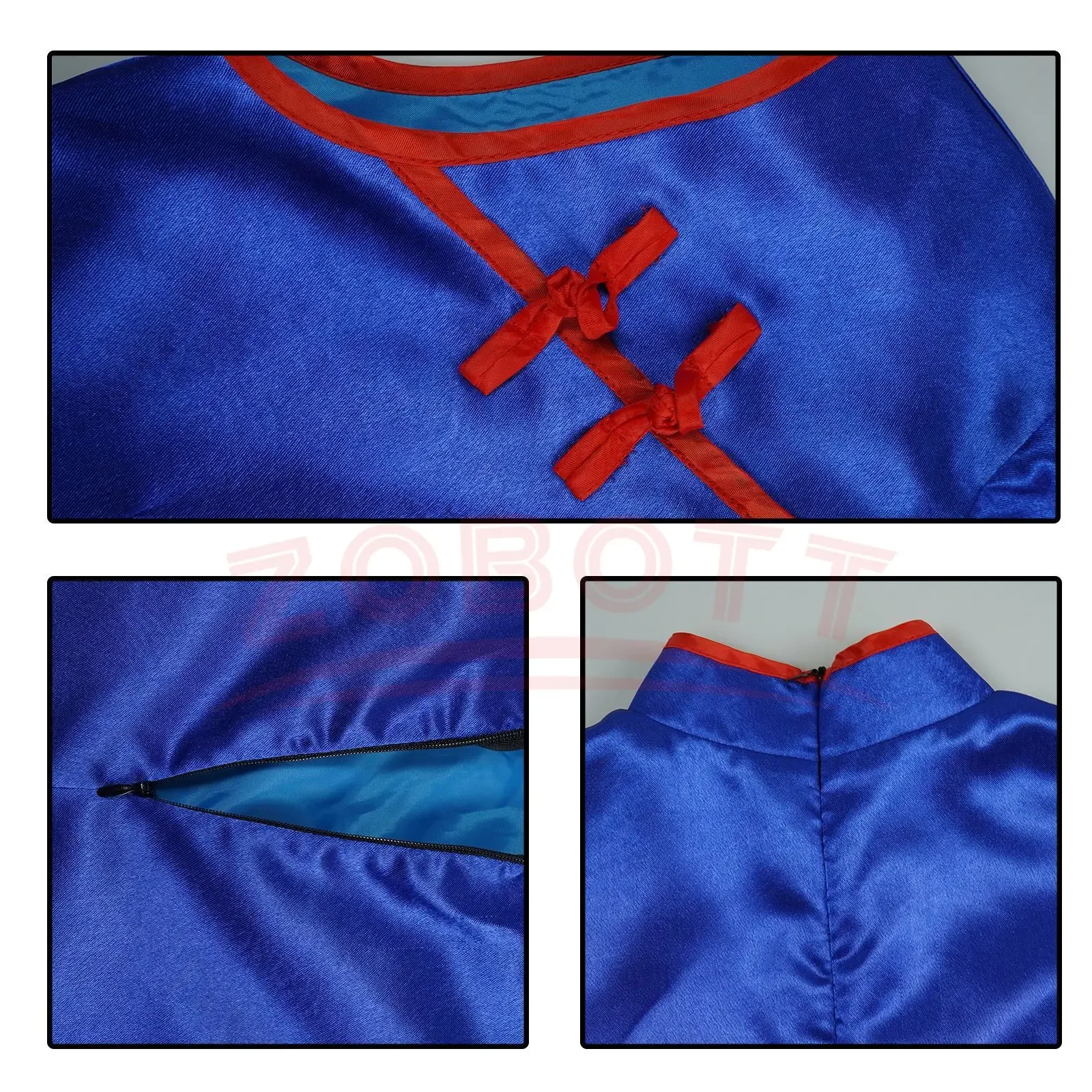 Anime Dragon Cos Ball Chichi Cosplay Costume Shirt Blue Uniform Props Cheongsam Women'S Uniform Dress Halloween Party Set Gift image 4