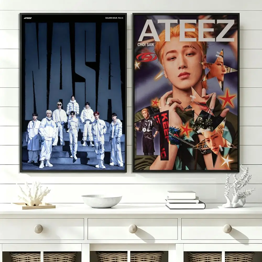 band ATEEZ Poster Poster HD Trendy SelfAdhesive Wall Art Print For Living Room Bedroom Dorm Office Home Gift