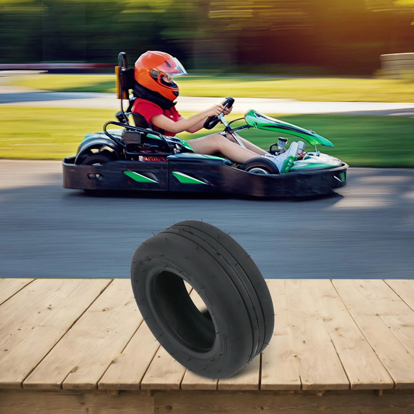 

Replacement Tubeless Tire 8060 5 for Ninebot Mini Pro Electric Kart Front Wheel Featuring Reliable Rubber Material